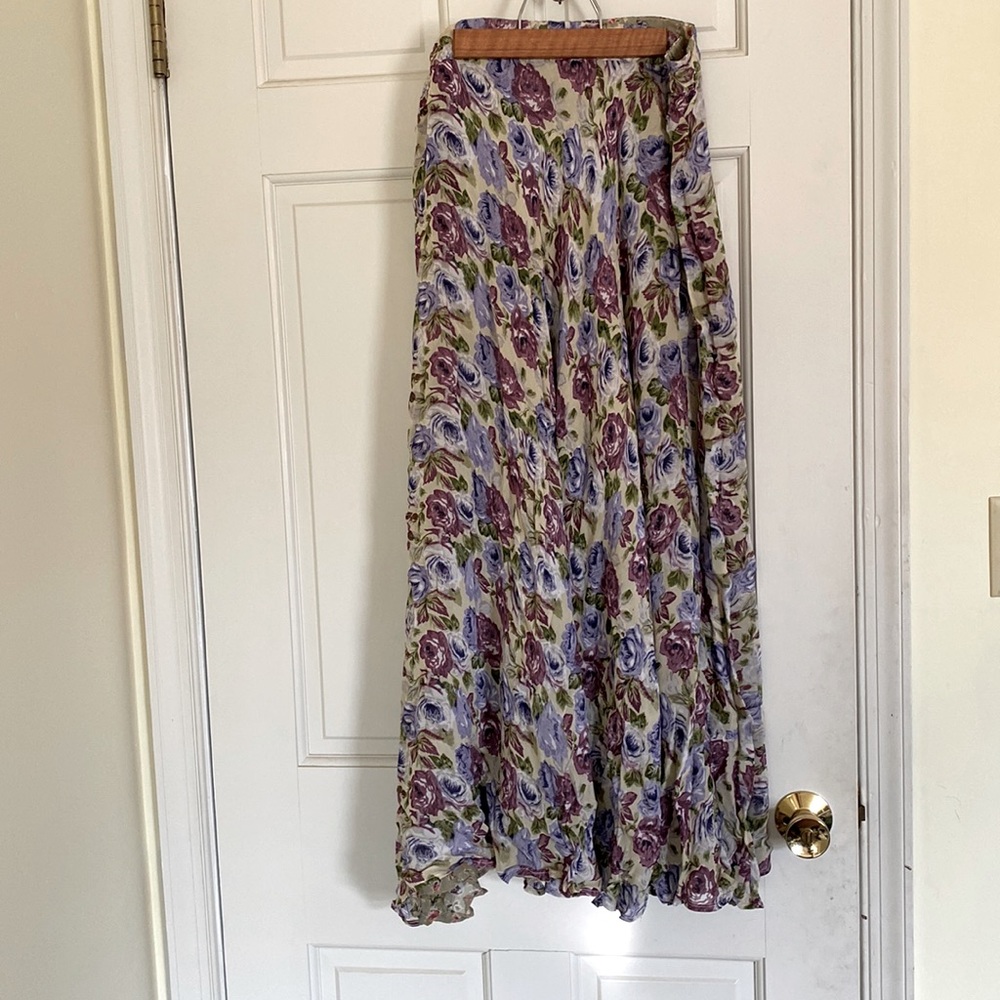 Long reversible skirt